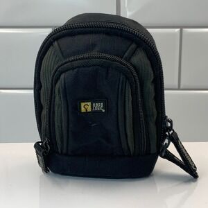 Case Logic Small Camera Pouch Accessory Bag Black Green Belt Loop Zip Case
